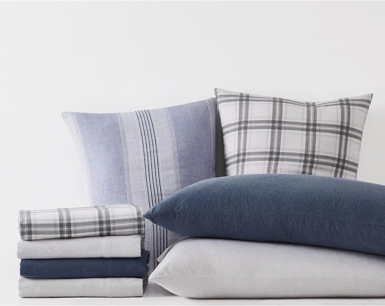 London Fog London Fog Plaid Flannel Duvet Cover Set