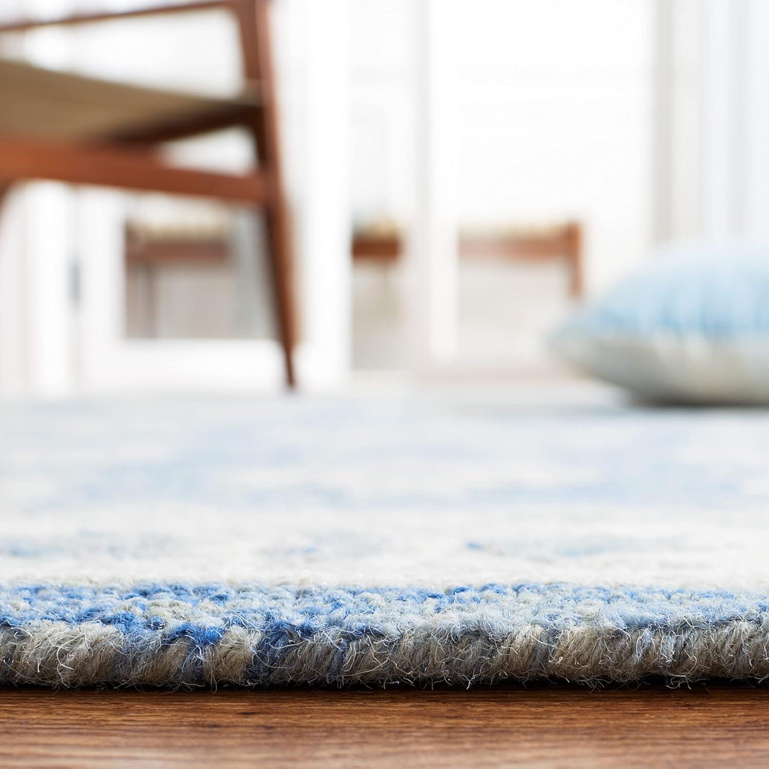 Micro-Loop MLP536 Hand Tufted Indoor Area Rug - Blue/Ivory - 9'x12' - Safavieh
