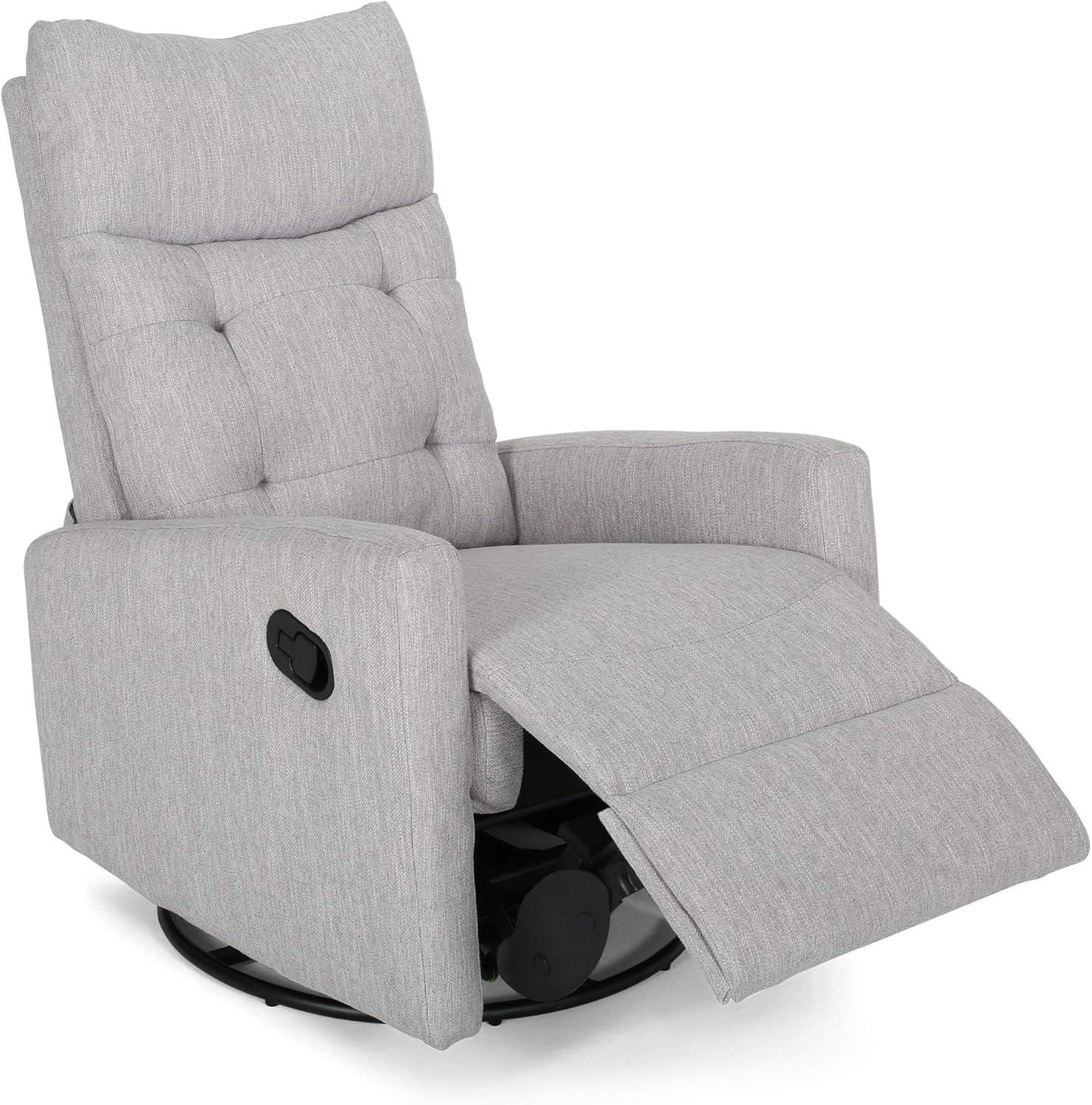Woodglen Contemporary Glider Swivel Recliner Light Gray - Christopher Knight Home