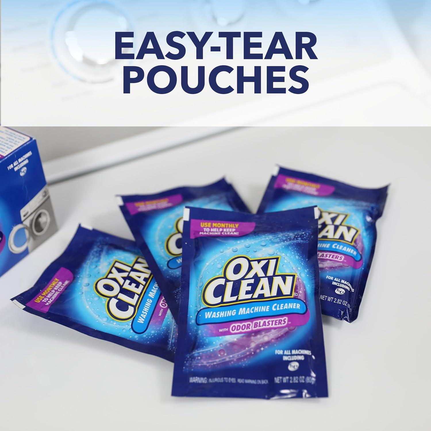 OxiClean Washing Machine Cleaner with Odor Blasters, 4 Count 11.28 oz