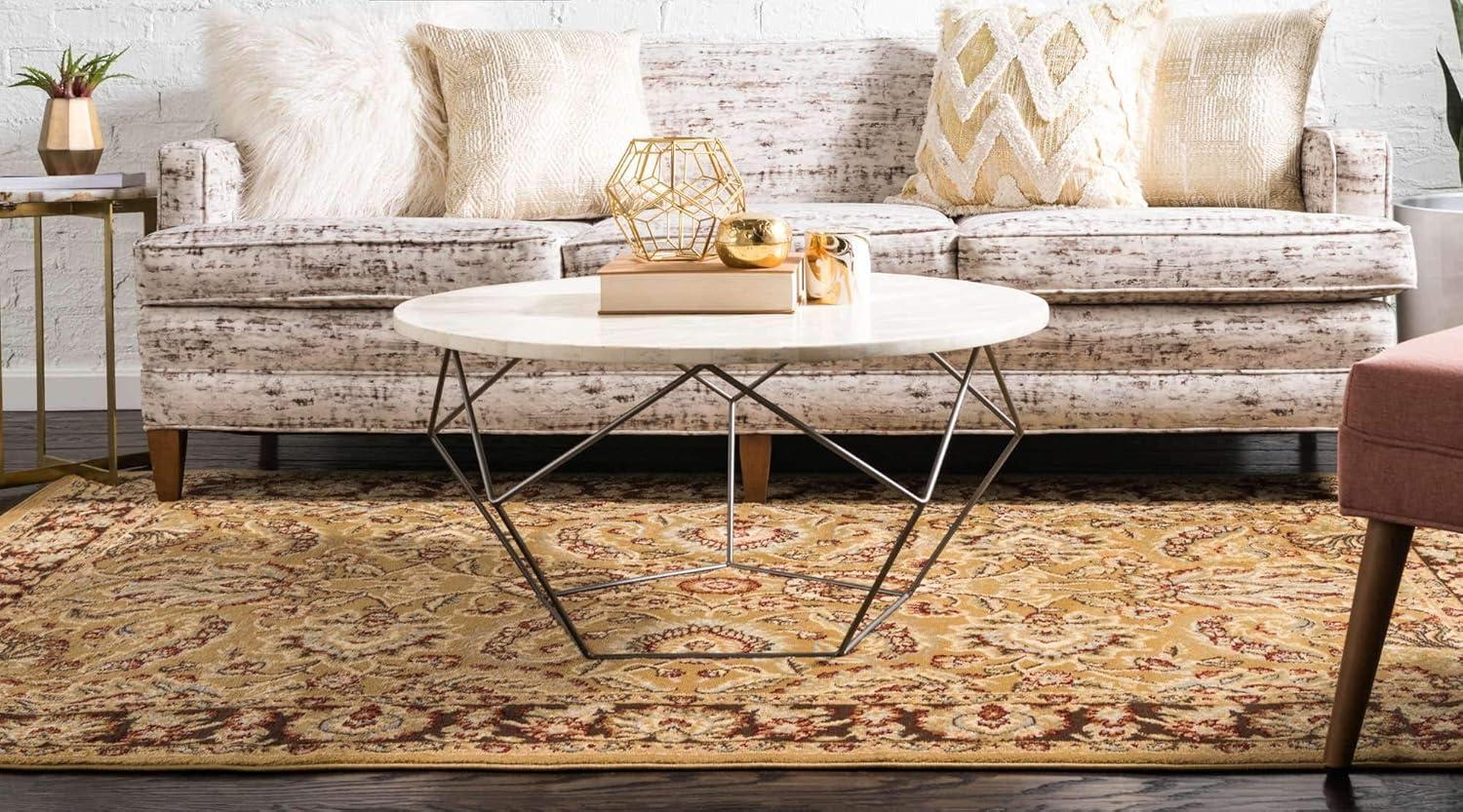 Unique Loom 3' 3 x 5' 3 Tan Voyage Asheville Area Rug