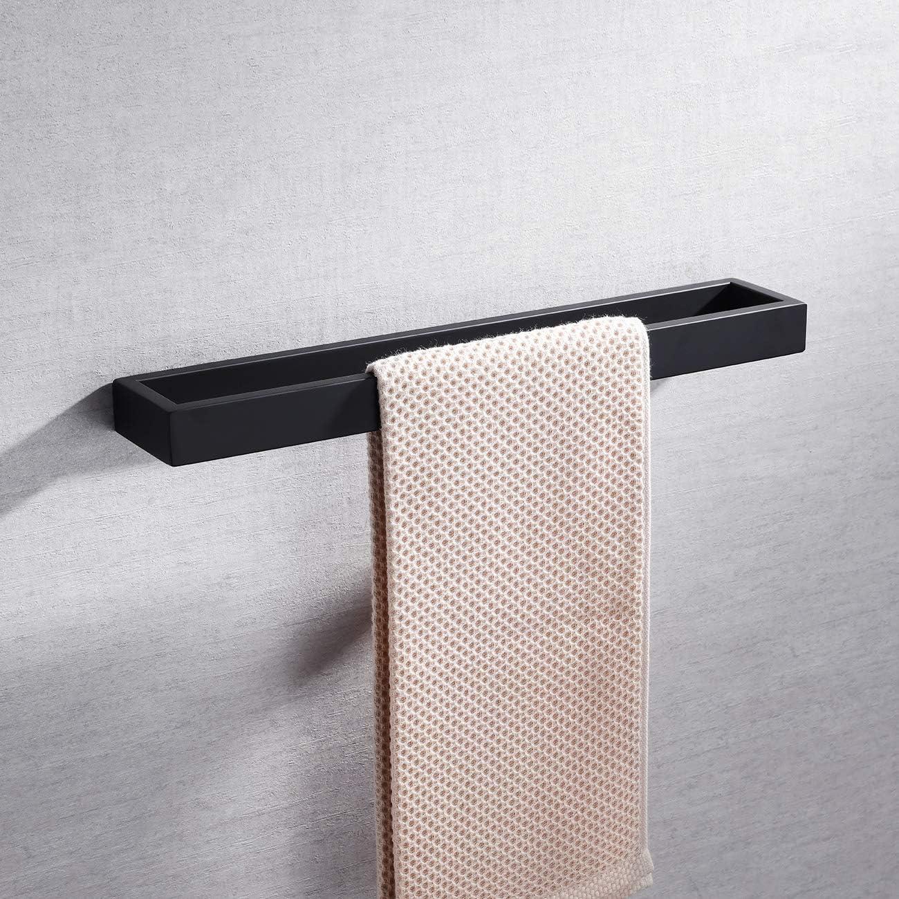 Matte Black Stainless Steel Wall Mounted Towel Bar