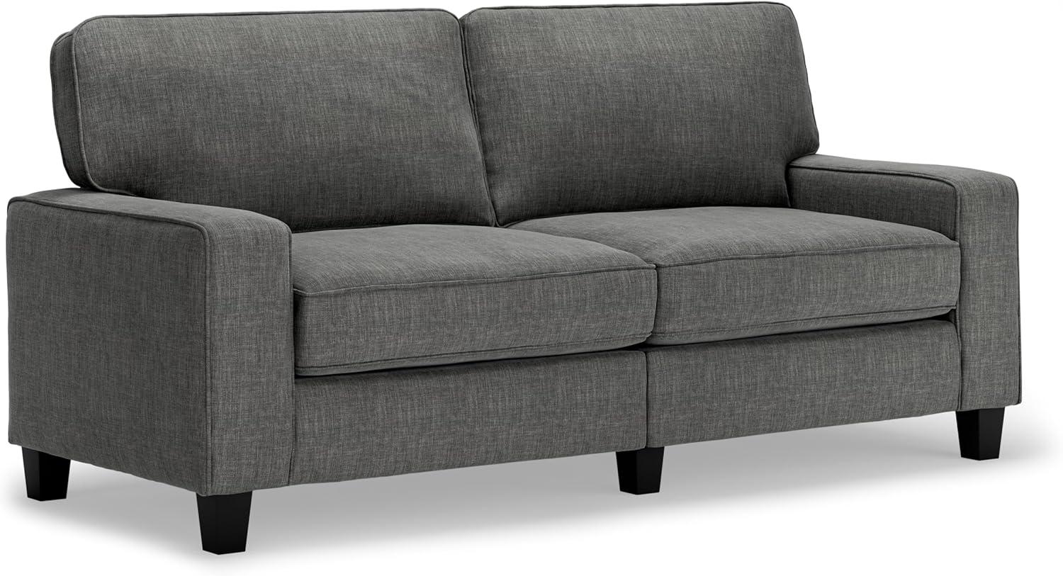 Serta Palisades 73" Track Arm Sofa, Easy Care Fabric, Soft Pillow Back, Pocket Coil Seat Cushions