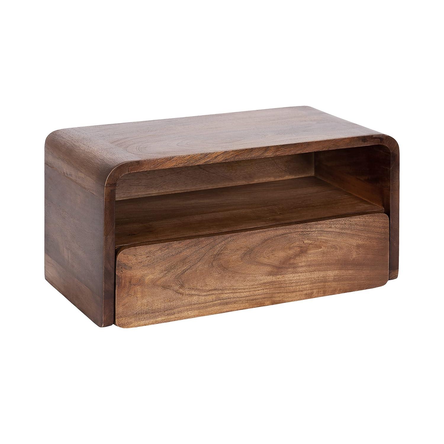 Langley 9'' Tall Solid Wood Floating Shelf