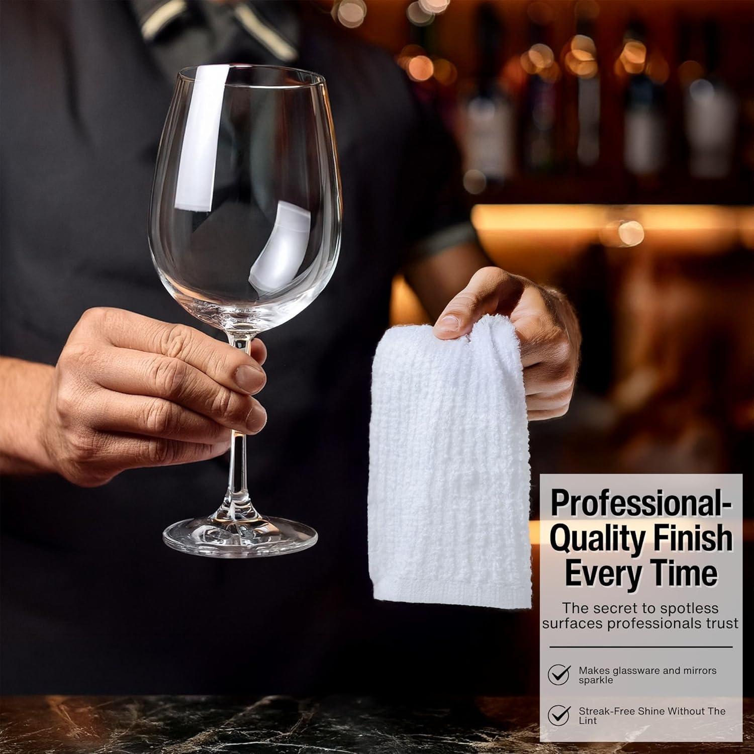 Living Fashions 12 Pack Terry Dish Cloths - Cleaning Dish Cloth Towels Bulk Set - Size 12" x 12"