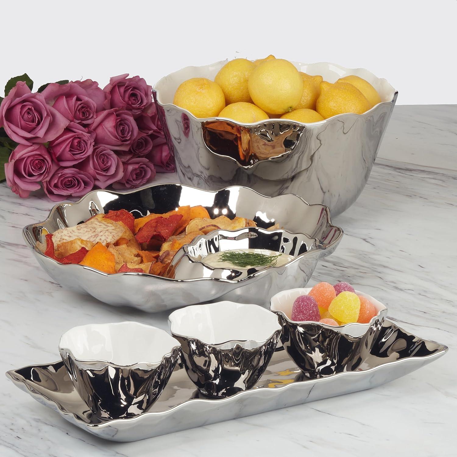 Certified International Silver Coast Cracker Tray