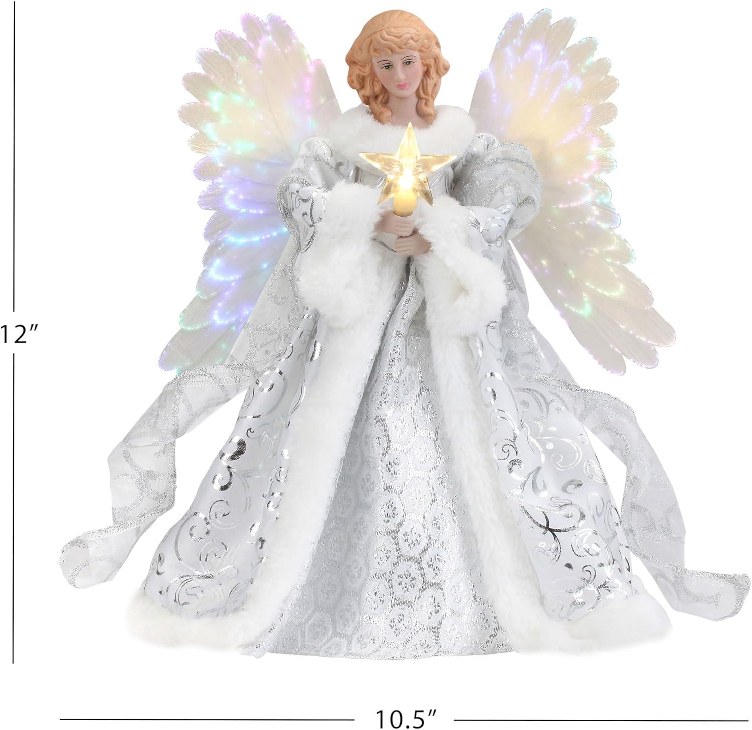 Mr. Christmas 12" Fiber Optic Animated Tree Topper - Celestial Angel