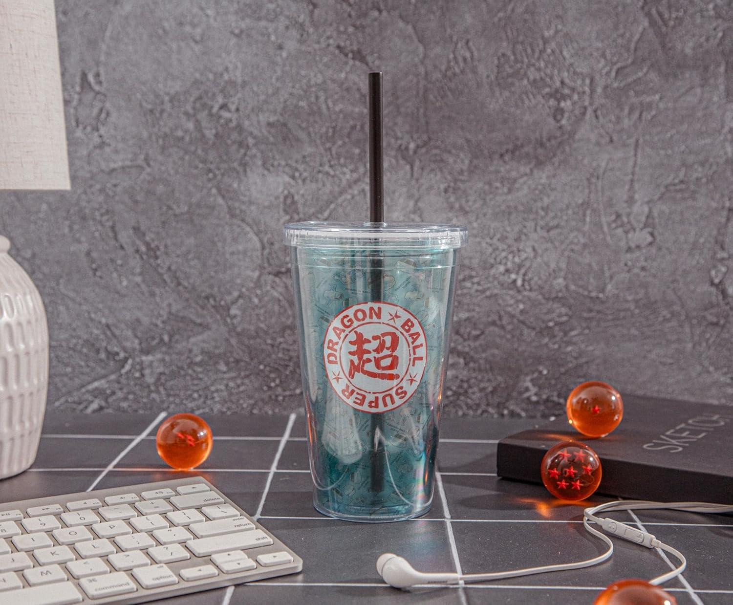 Just Funky Dragon Ball Super Characters 16-Ounce Carnival Cup With Lid and Straw