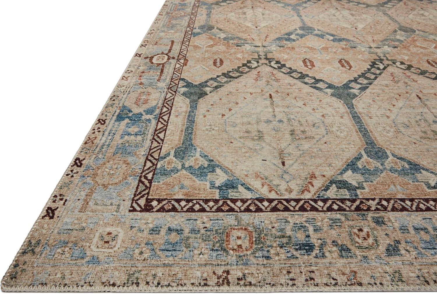 Lenna Denim Sand 2' x 5' Synthetic Accent Rug