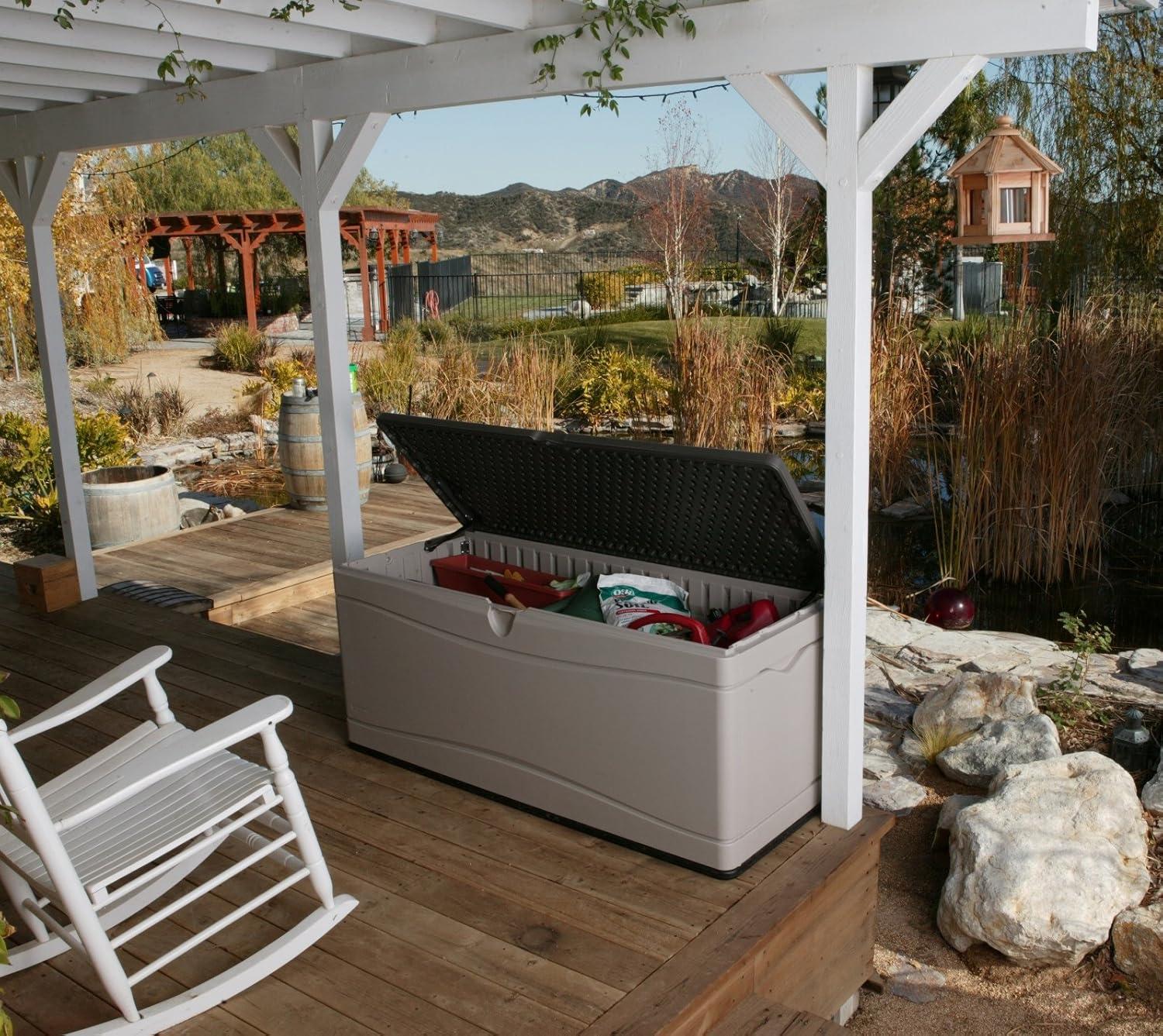 Lifetime Lifetime 60'' W 130 Gallons Water Resistant Polyethylene Plastic Lockable Deck Box