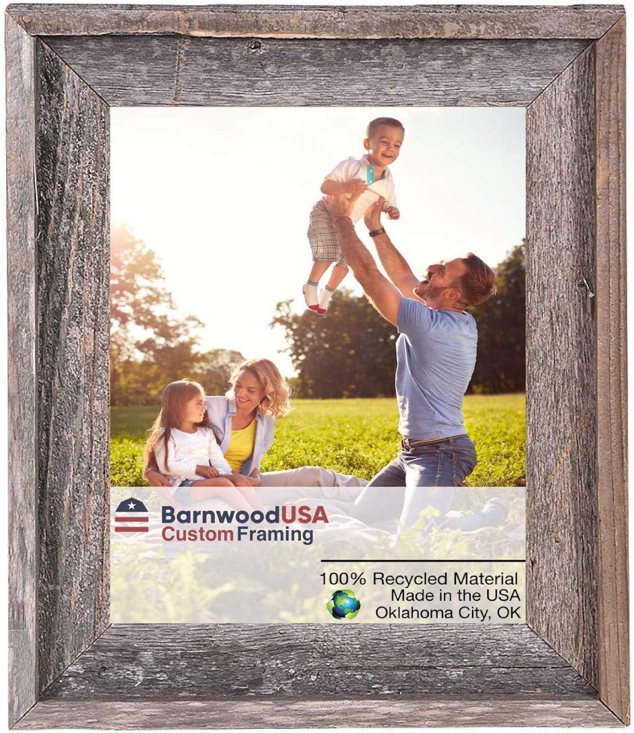 Rustic Farmhouse Open Artisan Series 11" x 14" Weathered Gray Wood Picture Frame (Frame Only)