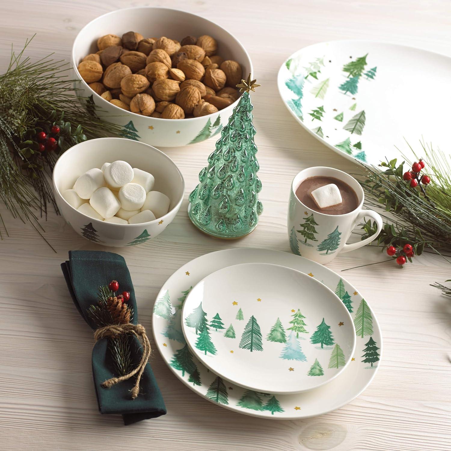 Lenox Balsam Lane Ceramic Dinner Plate Set, 4-Piece