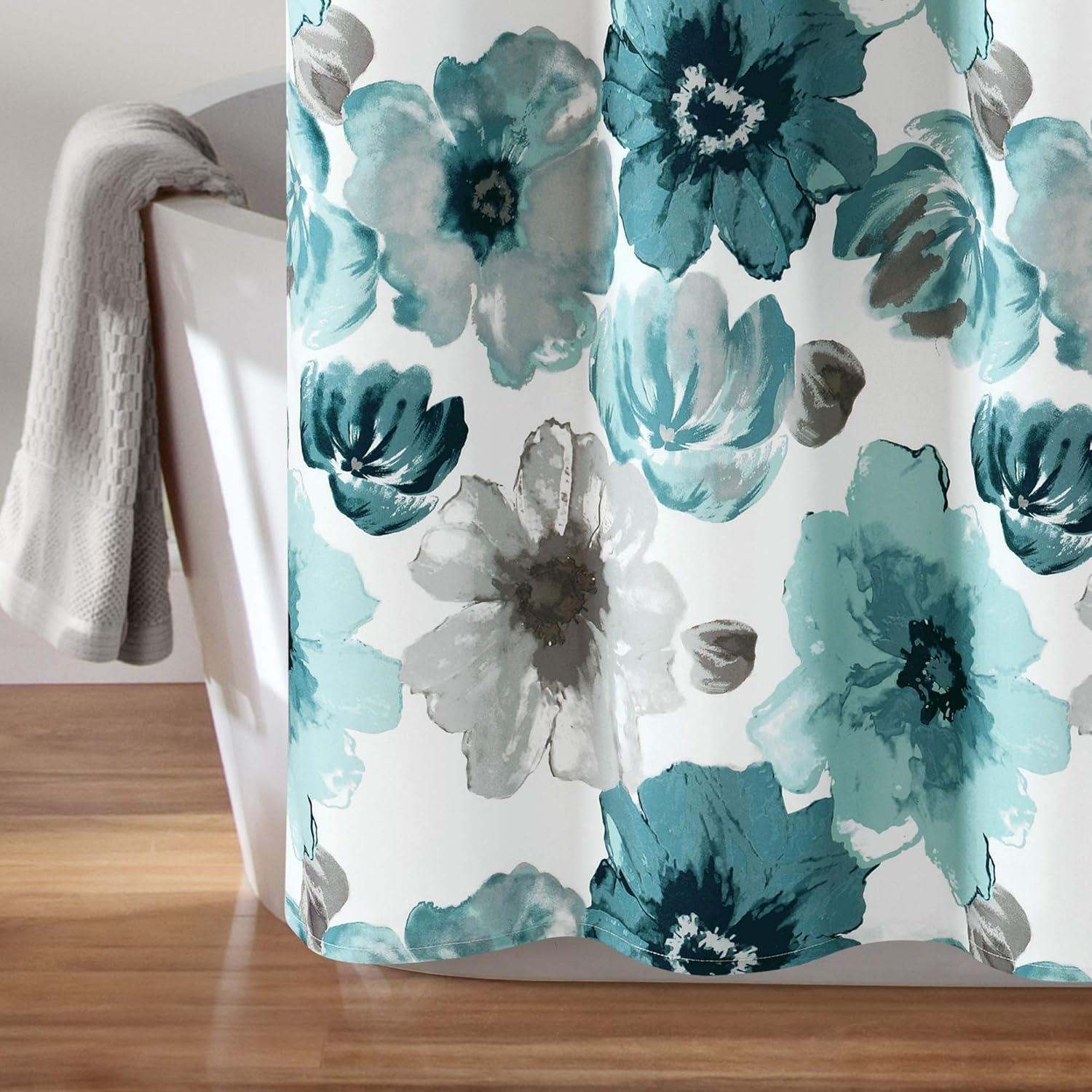 Lush Decor Leah Floral Shower Curtain