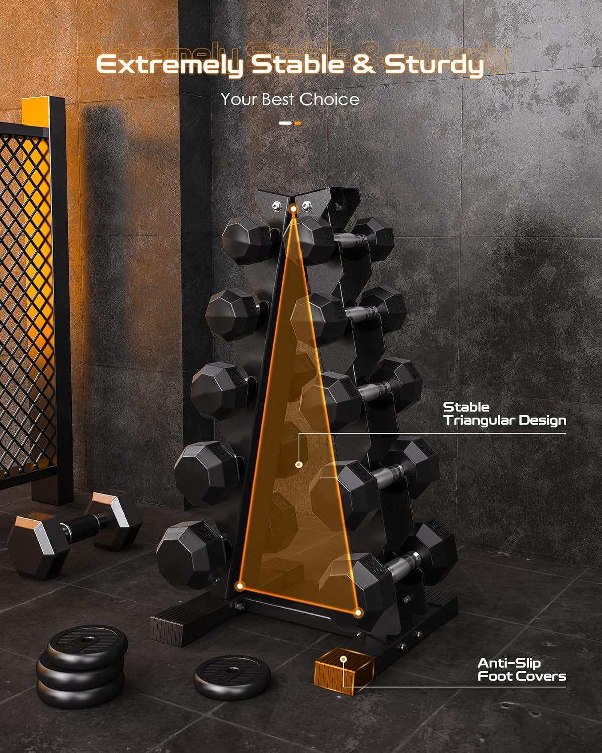 Basstop A-Frame Dumbbell Rack Stand Only, Weight Rack for Dumbbells