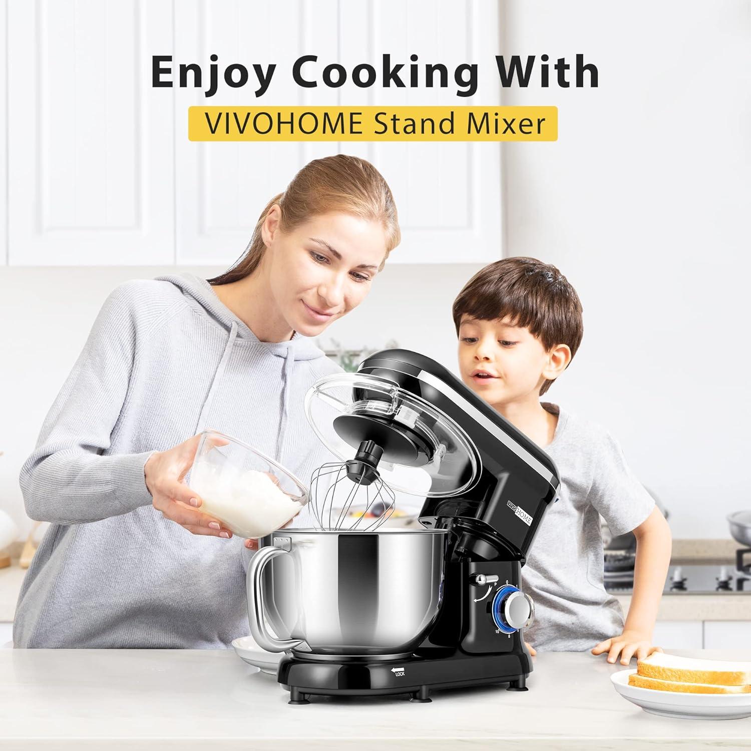 VIVOHOME X002DW09A5 660W 10 Speed 6 Quart Tilt-Head Stand Mixer
