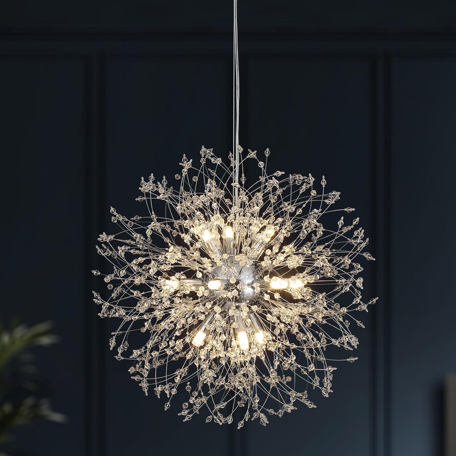 Ambera 12 - Light Dimmable Modern Crystal Dandelion Firework Sputnik Sphere Chandelier