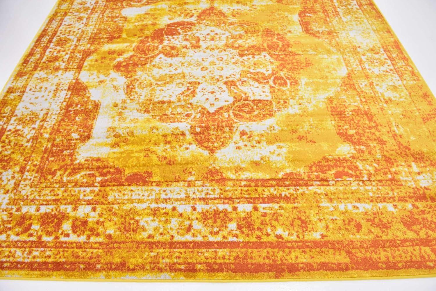 Unique Loom 8' 0 x 8' 0 Square Sofia Orange Area Rug