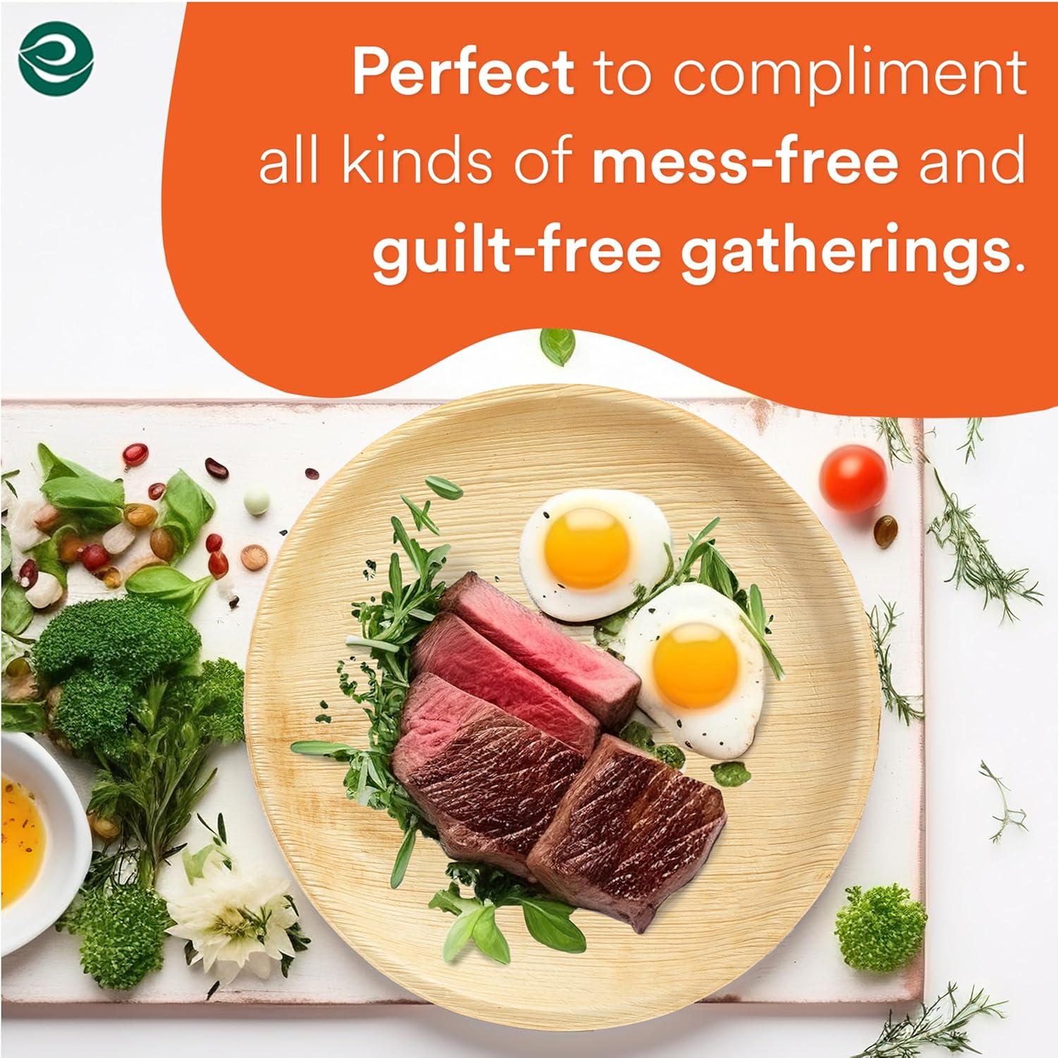 Ecosoul Home - Palm Leaf Plates 8 In Sqr - Case Of 8-20 Ct