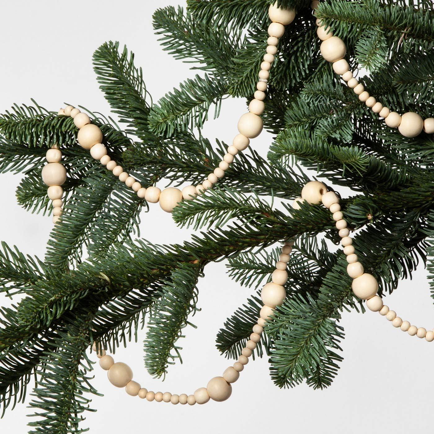 12' Decorative Wooden Bead Christmas Tree Garland - Hearth & Hand™ with Magnolia