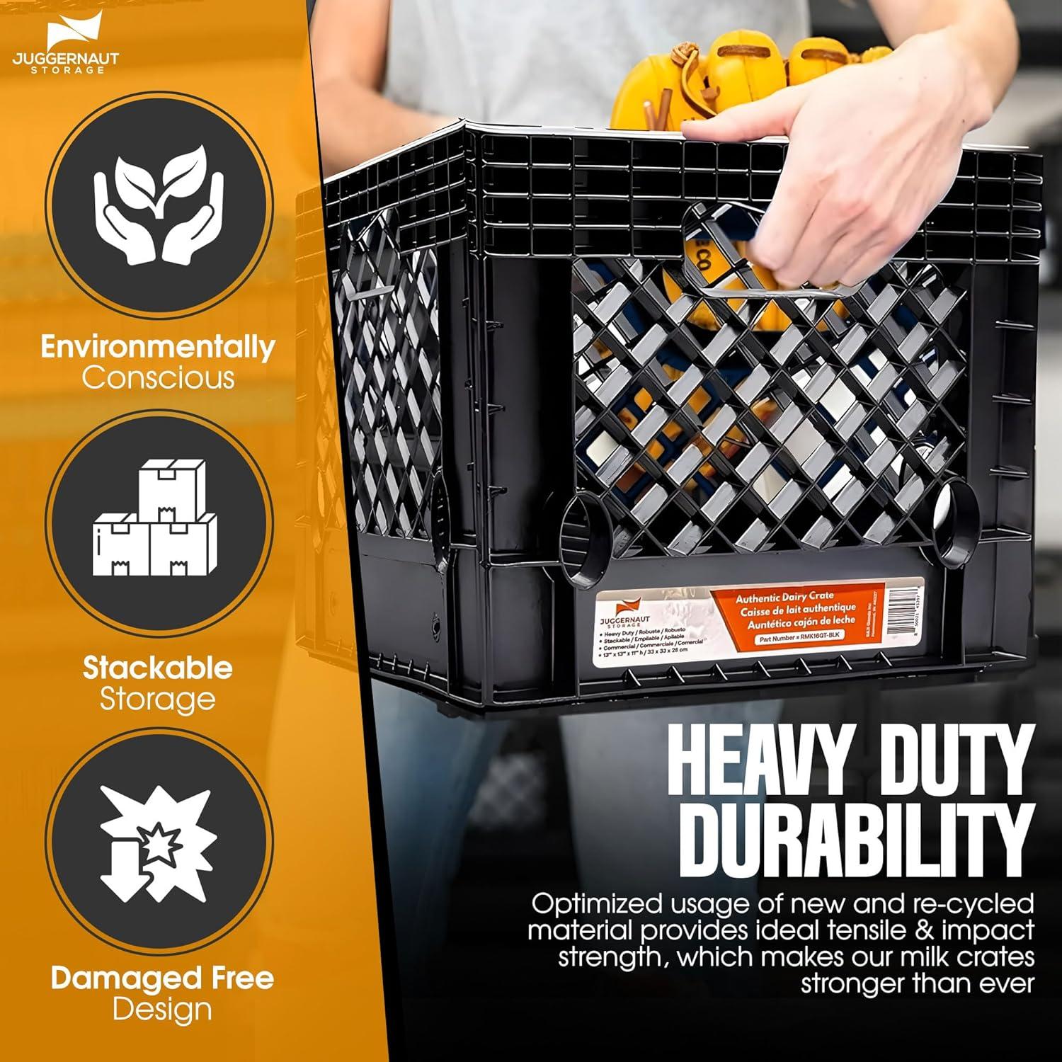 Juggernaut Storage Juggernaut Storage Crate for Office Storage & Classroom Organization, 2-Pack