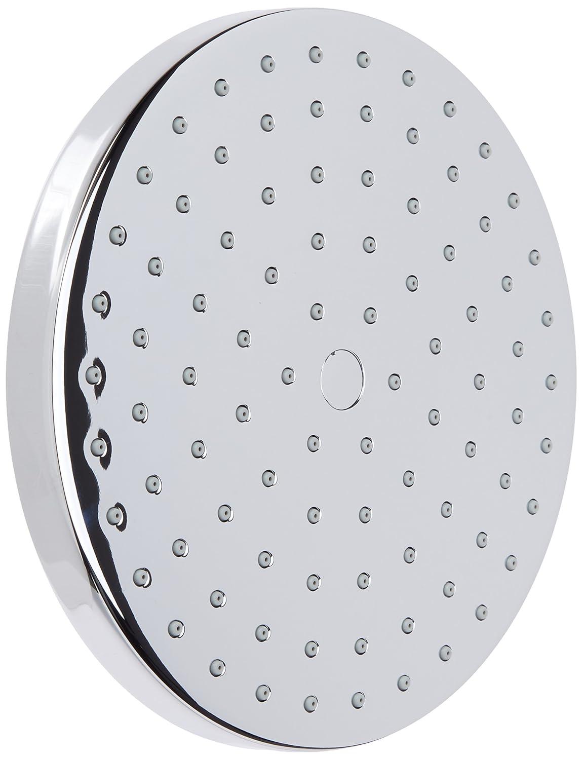 Polished Chrome Rain Showerhead with Brass Construction