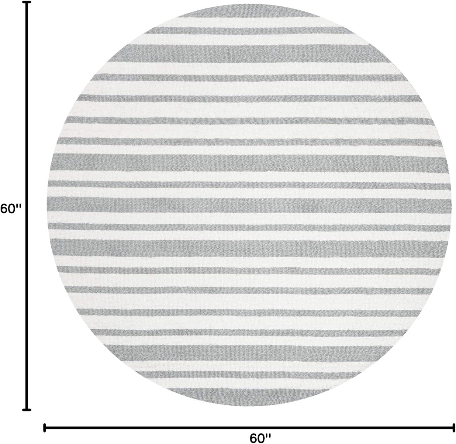 Safavieh Kids Barcode SFK917 Hand Tufted Indoor Area Rug - Grey/Multi - 5' Round - Safavieh