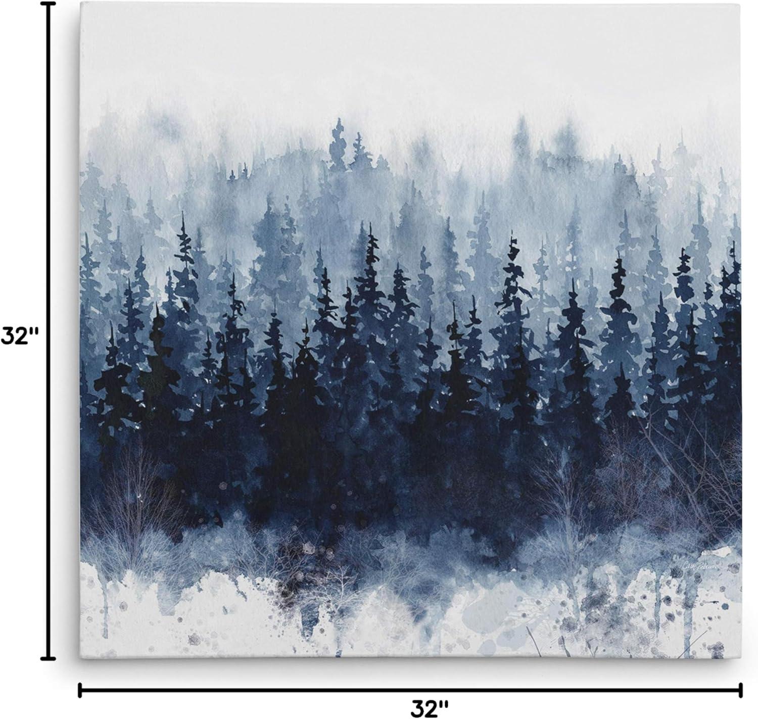 Wexford Home Indigo Forest Gallery Wrapped Canvas Wall Art, 32x32