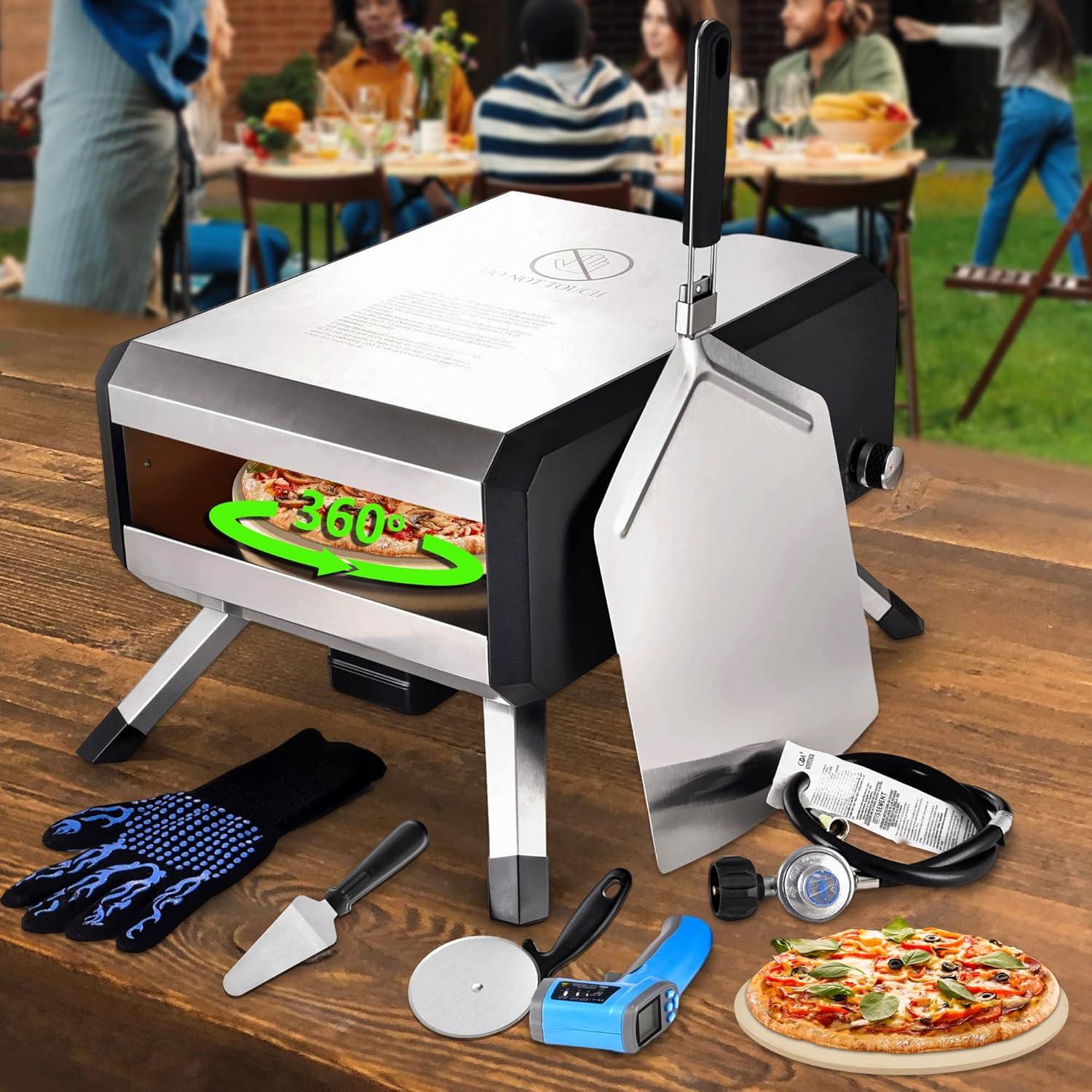 Portable Stainless Steel Gas Pizza Oven with Accessories