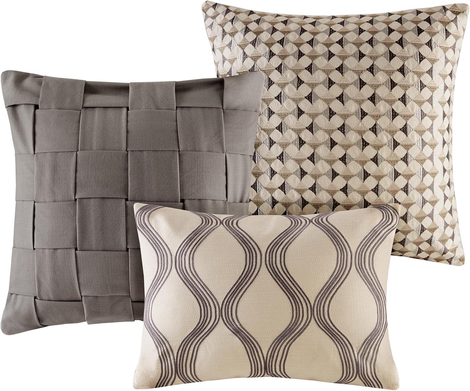 Madison Park Signature Shades of Grey Textured Comforter Set