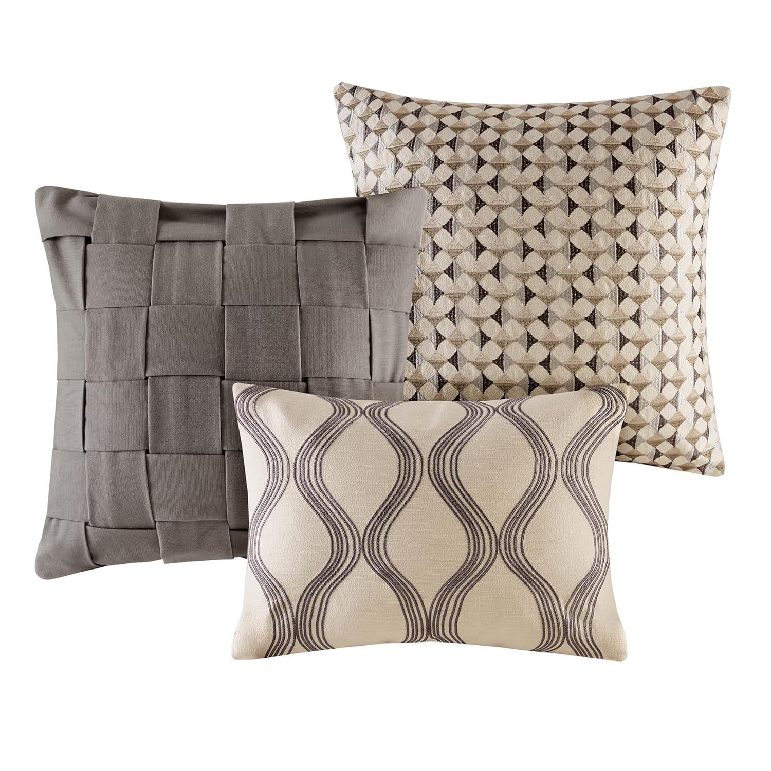 Madison Park Signature Shades of Grey Textured Comforter Set