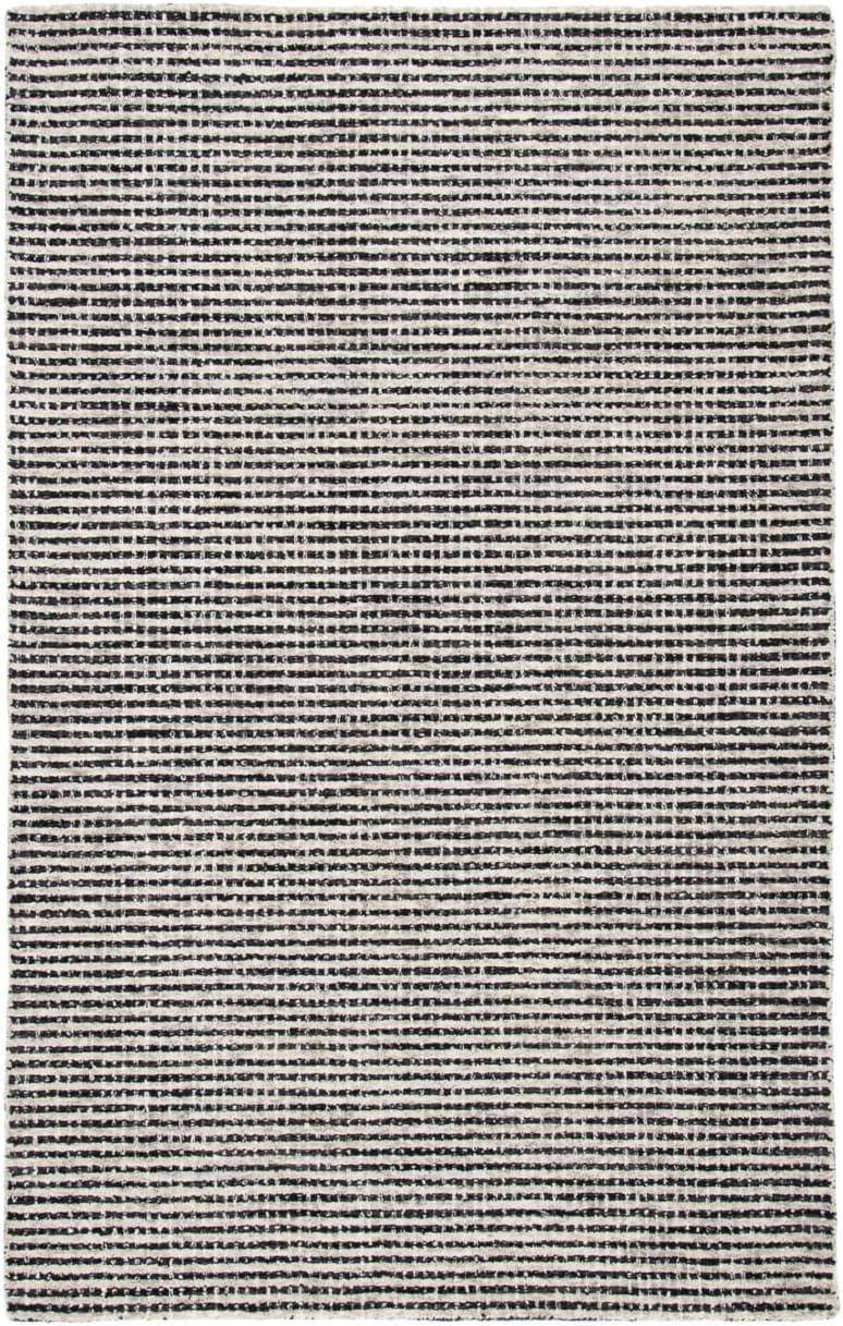 SAFAVIEH Abstract Stephanie Plaid Area Rug, Black/Ivory, 5' x 8'