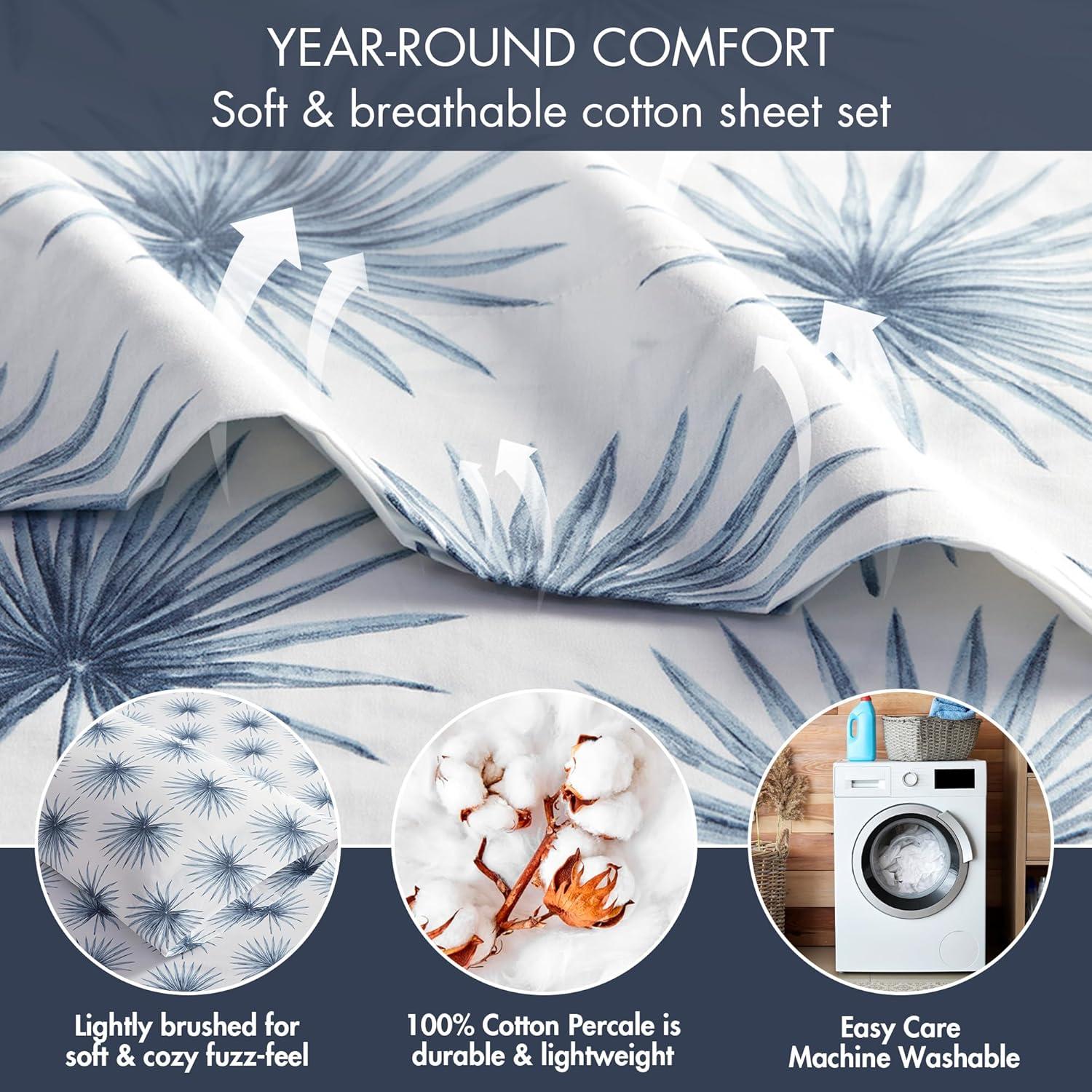 Madison Park Essentials 200 Thread Count Printed Cotton 200 Thread Count Printed 100% Cotton Sheet Set