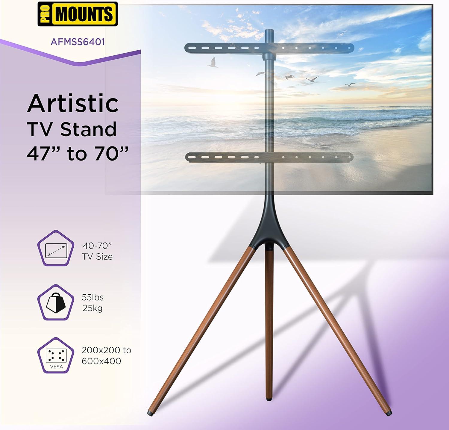 ProMounts Swivel Floor Stand TV Mount for 47" - 72" Screens, Holds up to 55 lbs.