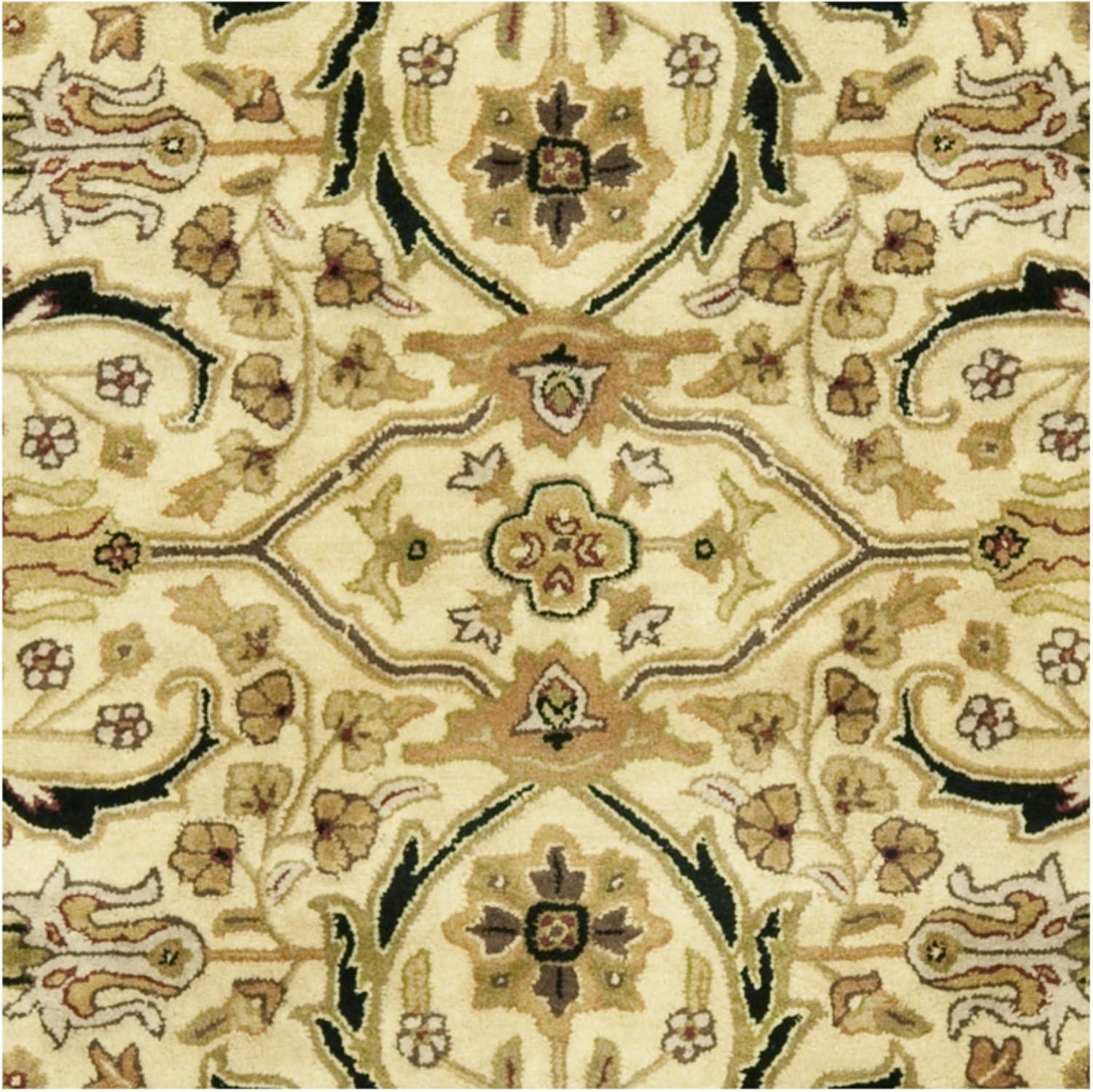 SAFAVIEH Heritage Oslo Traditional Wool Area Rug, Ivory/Black, 5' x 8'