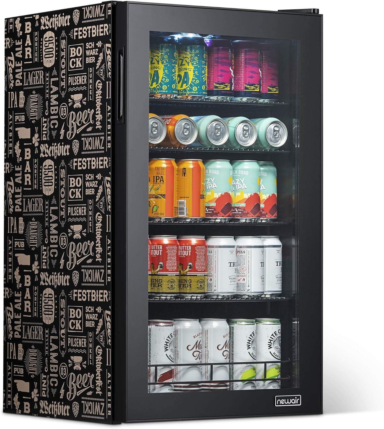 Newair Custom Designed Freestanding 126 Can Beer Fridge with SplitShelf