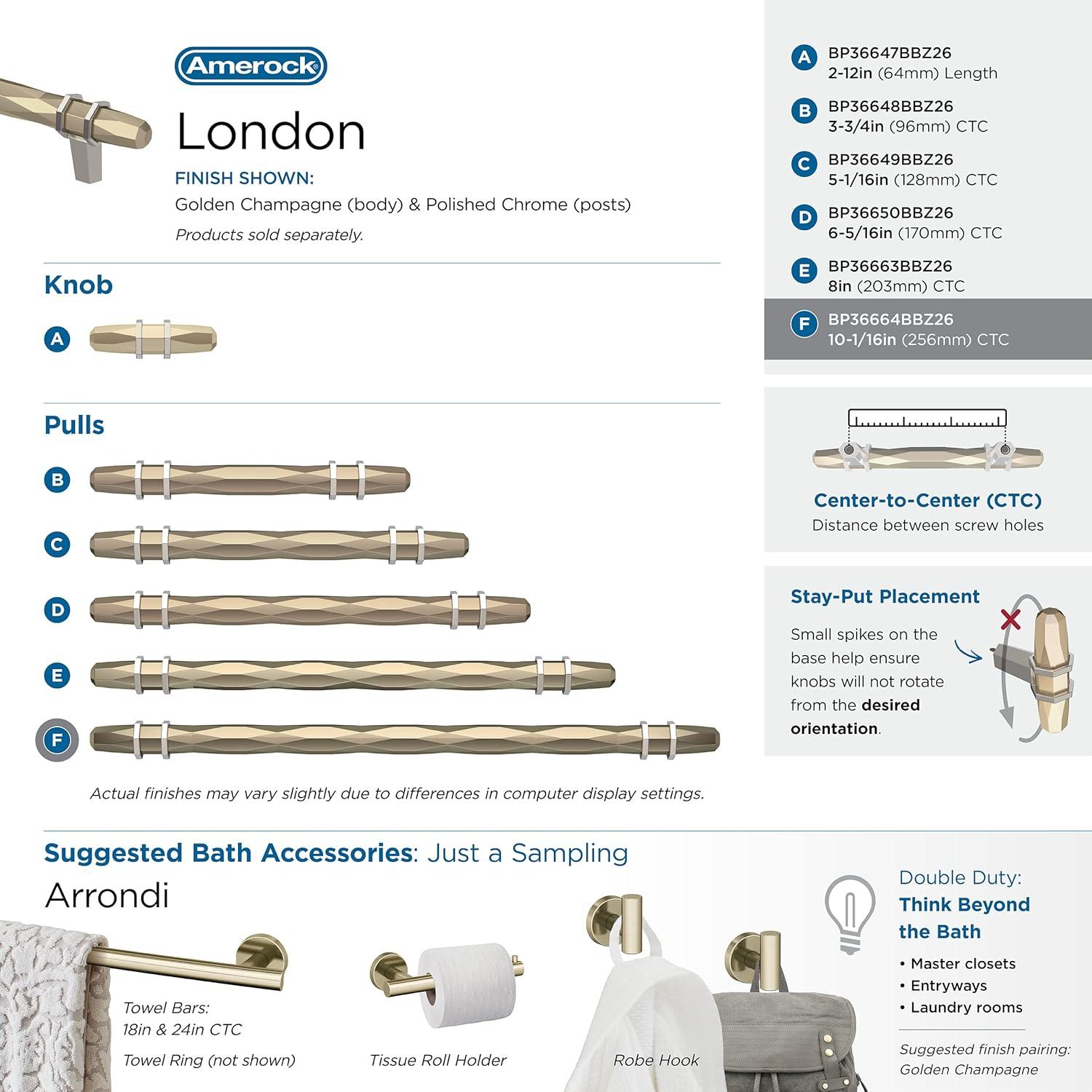 Amerock London Cabinet and Drawer Pulls