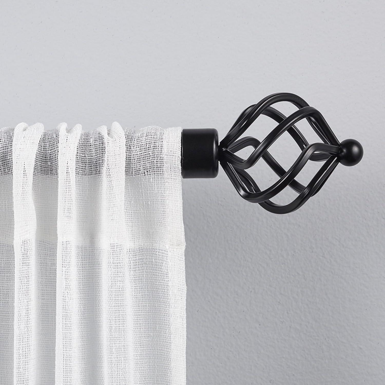 Exclusive Home Exclusive Home Torch Curtain Rod and Coordinating Finial Set, Adjustable