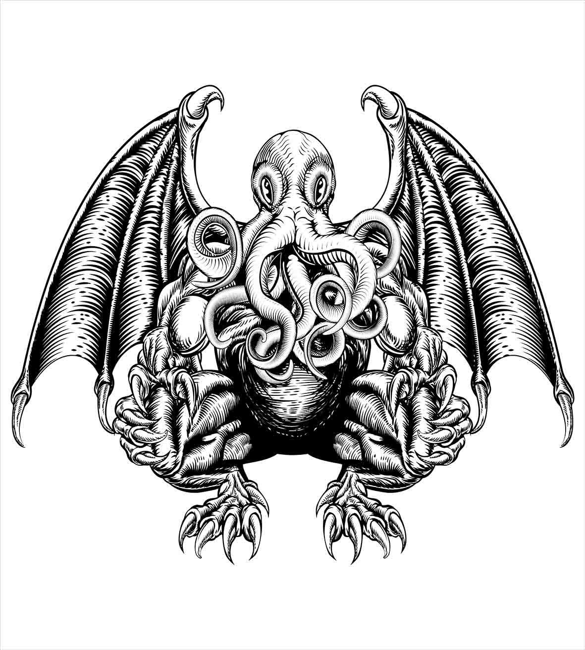 Ambesonne Kraken Modern & Contemporary Duvet Cover Set