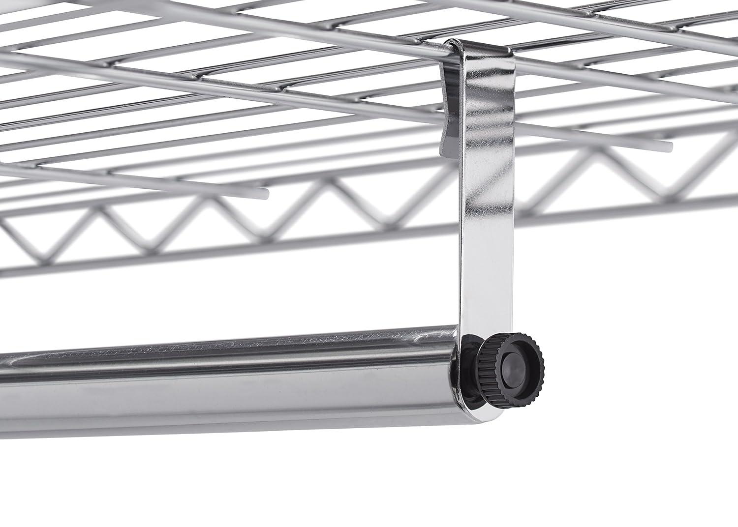 Chrome Wire Free-Standing Closet with Adjustable Shelves