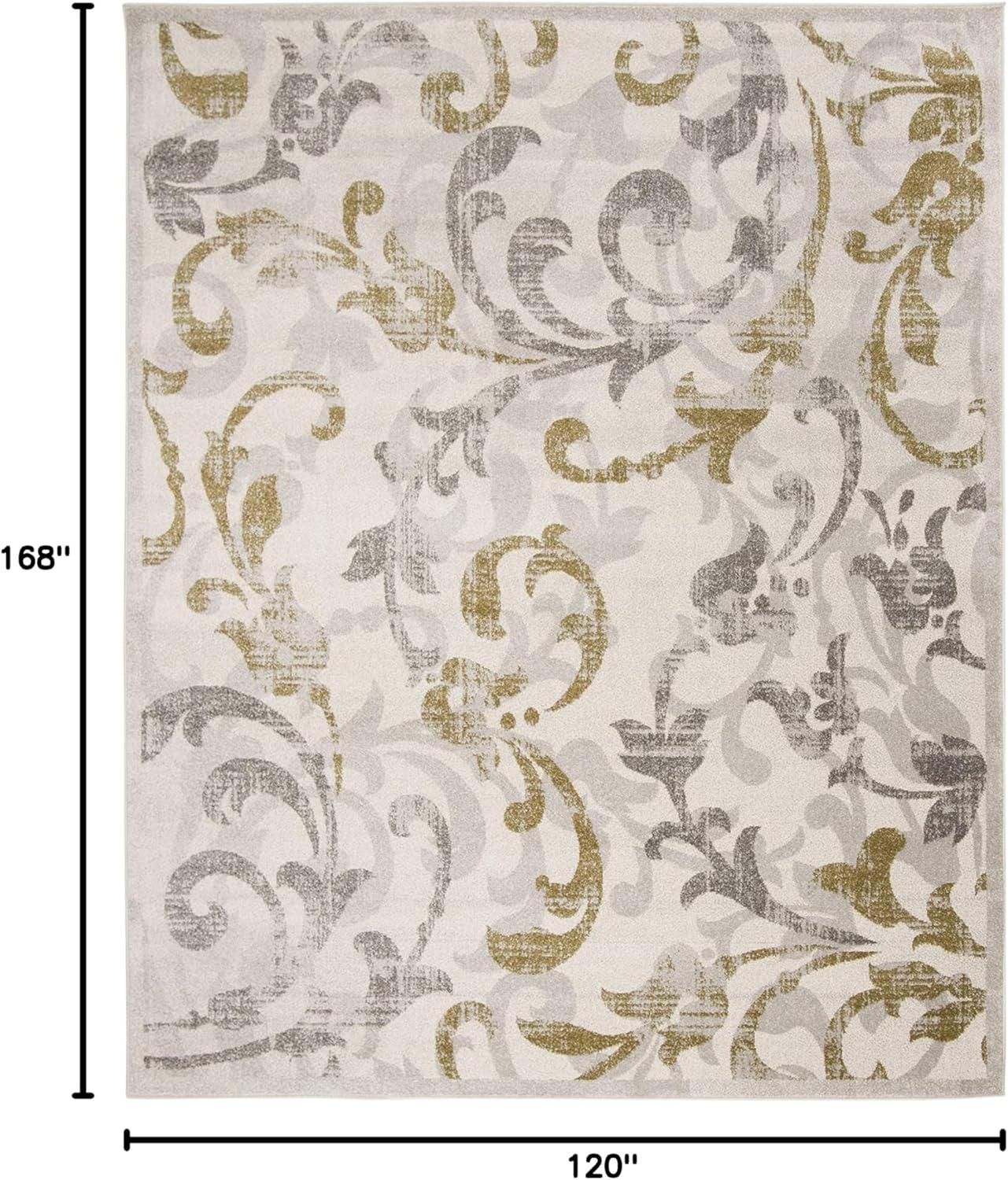 Amherst AMT428 Power Loomed Indoor Area Rug - Ivory/Light Grey - 10'x14' - Safavieh