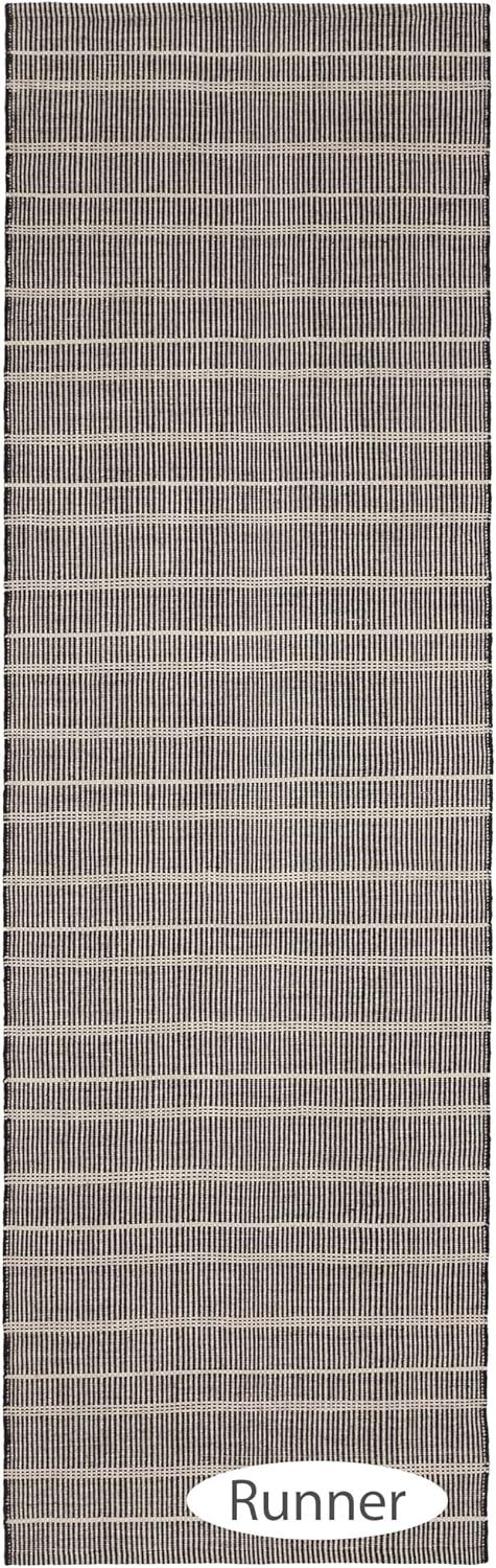 Samson Black Handwoven Indoor/Outdoor Rug