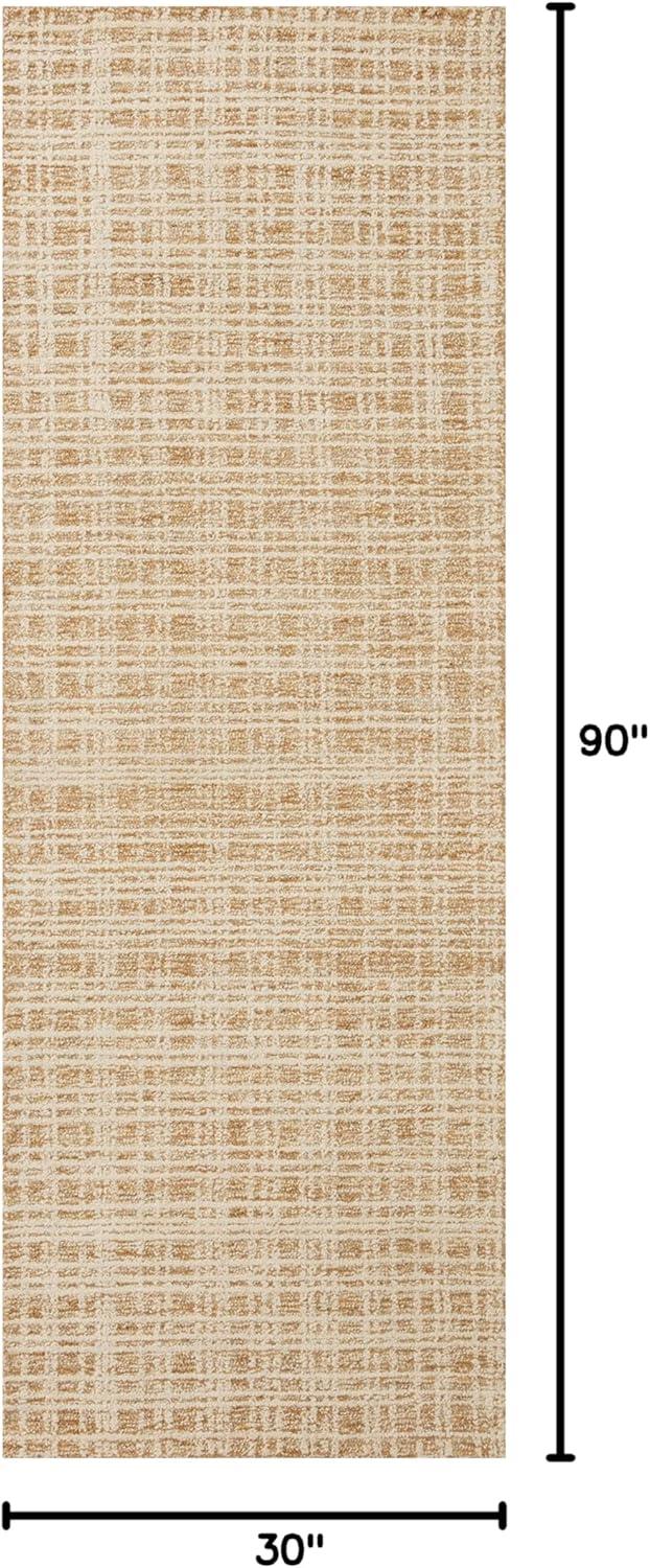 Chris Loves Julia x Loloi Polly Checkered Straw/Ivory Area Rug