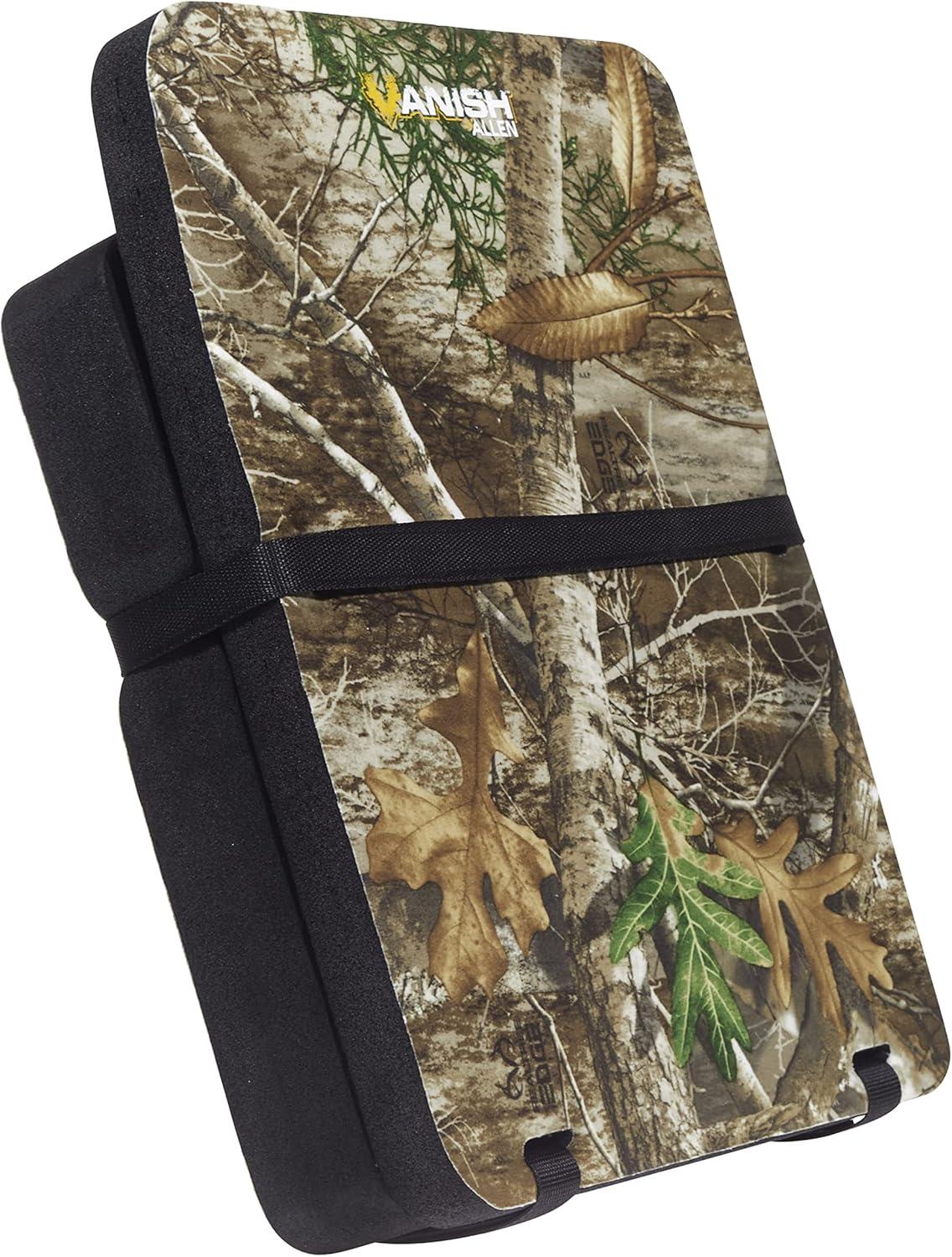 Vanish Cushion with Back, Realtree Edge Camo, Foam Filled, Water-Resistant, 14" x 18" x 2", 15" Mid