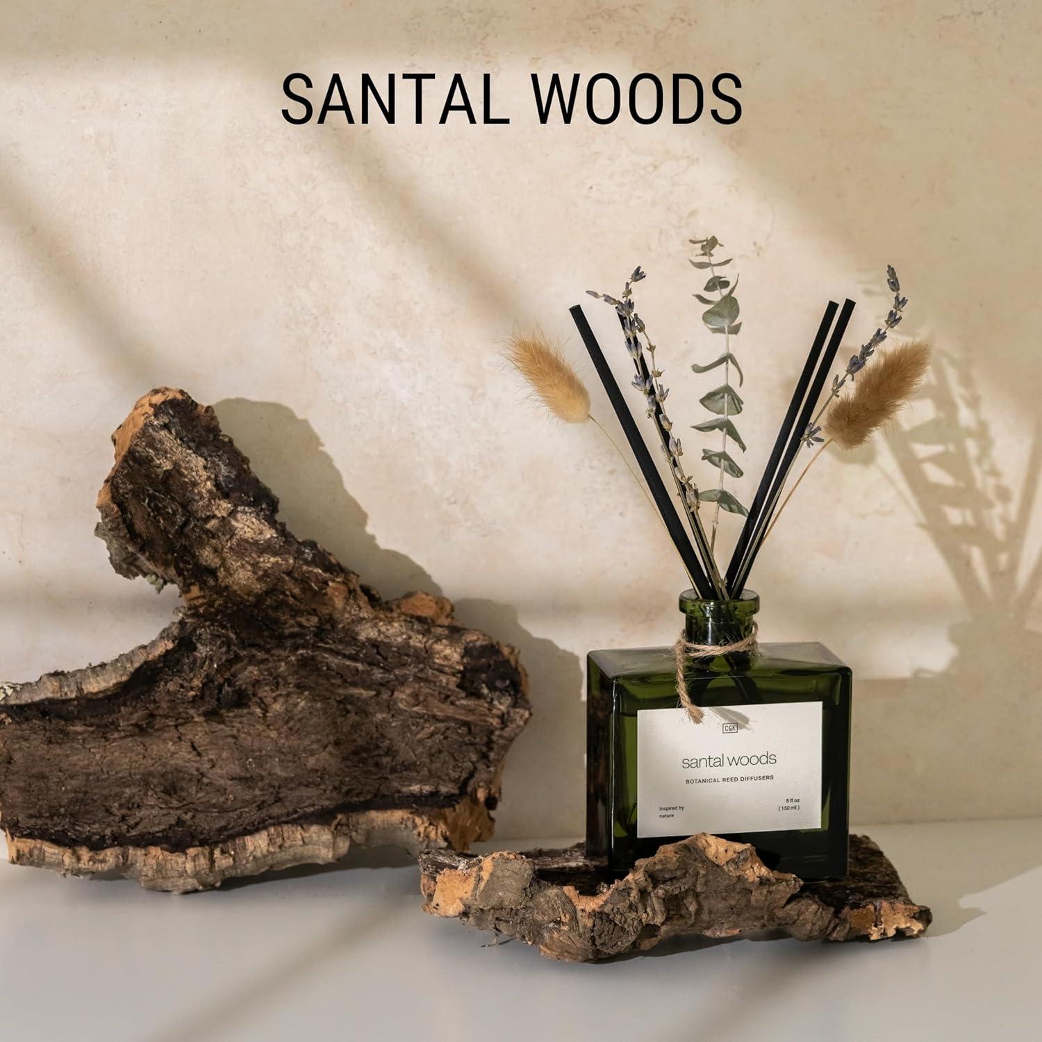 Craft & Kin Reed Diffuser Set With Flower For Home With Eucalyptus & Sicilian Citrus Scent
