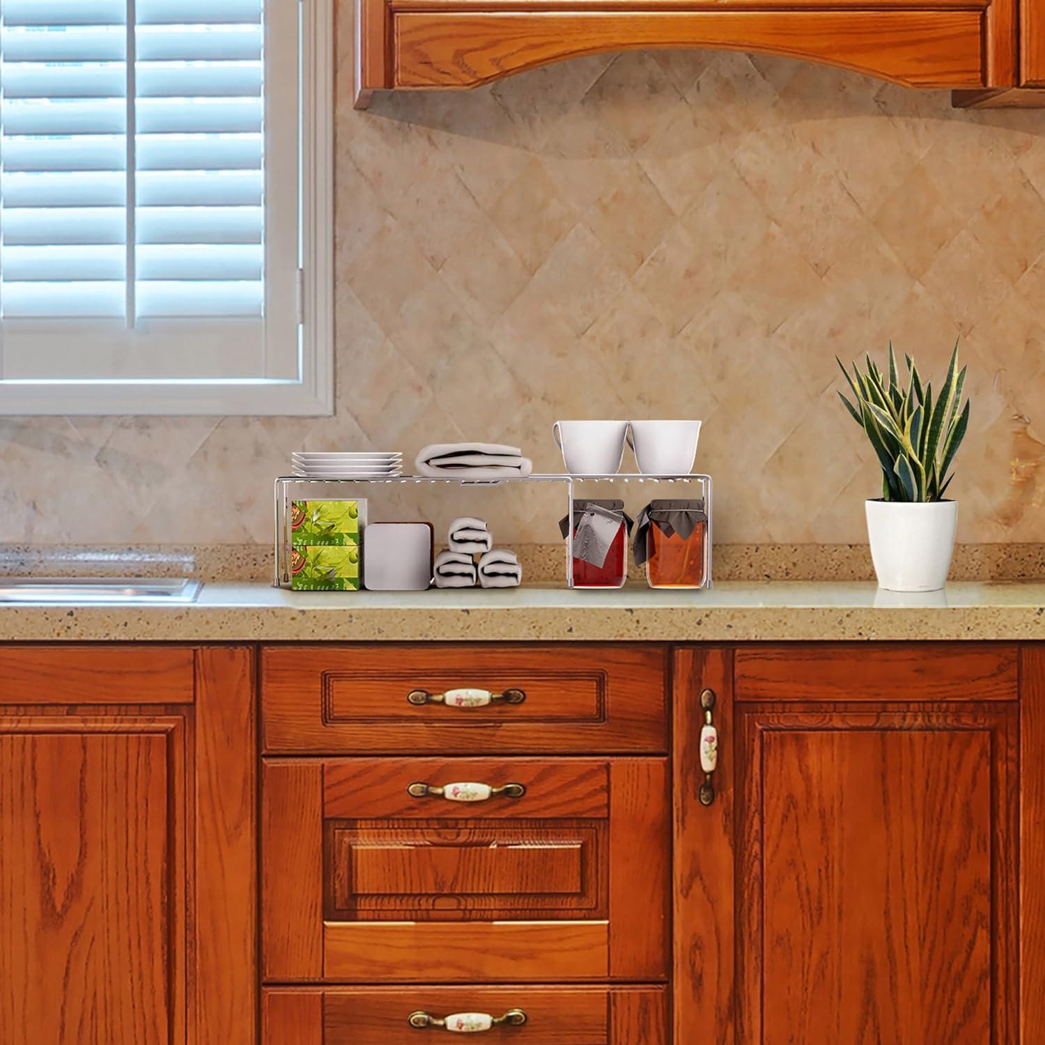 Chrome Expandable Kitchen and Pantry Storage Shelf