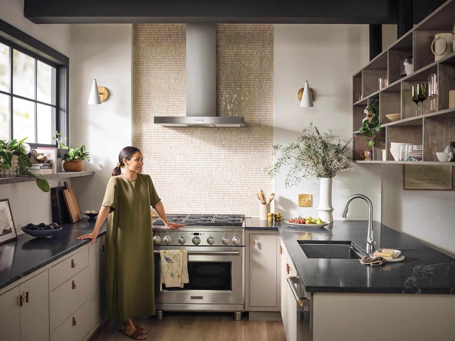 Moen Sleek MotionSense Wave Single Handle Pulldown Kitchen Faucet with Power Clean Technology