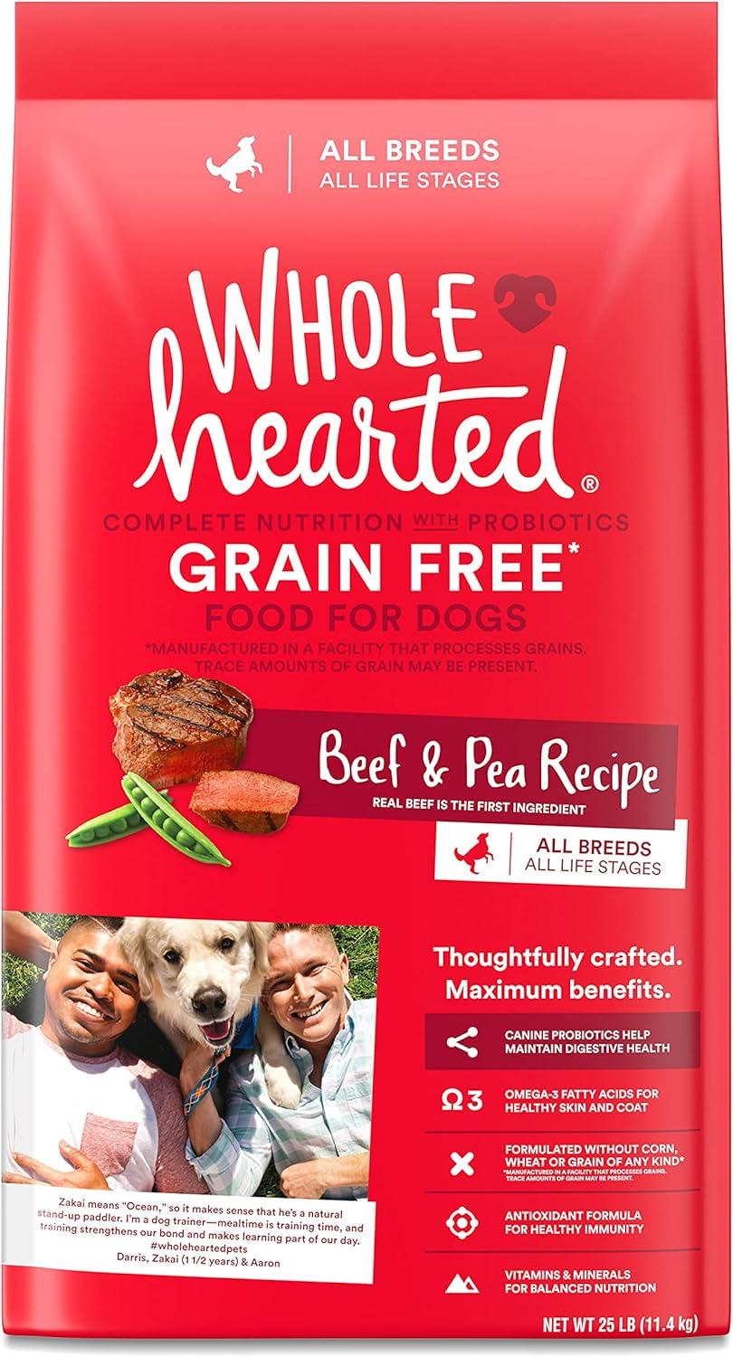 WholeHearted Grain Free Beef & Pea Dry Dog Food 25 lbs