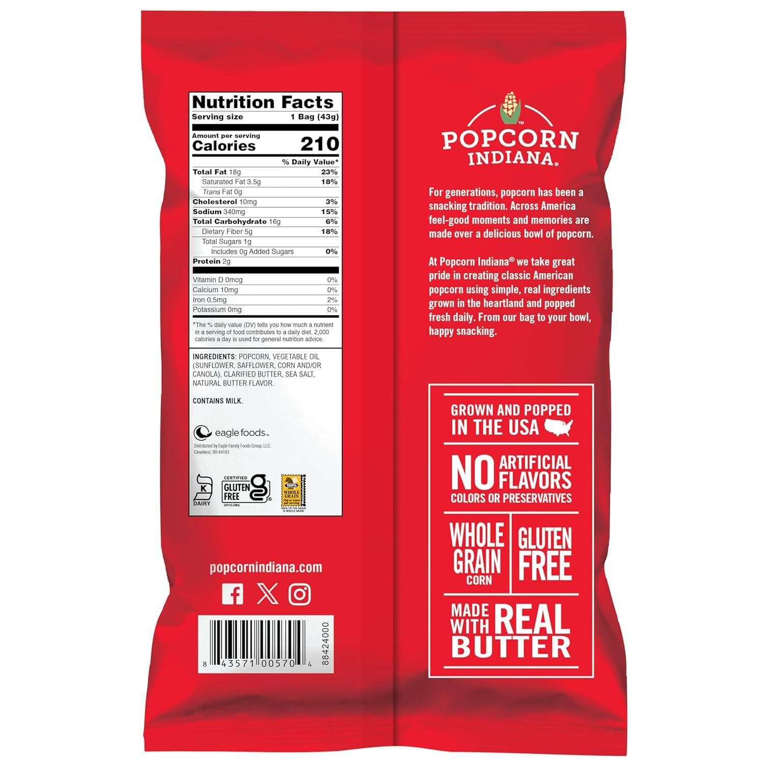Popcorn Indiana Movie Theater Butter - Case of 6 - 1.5 oz