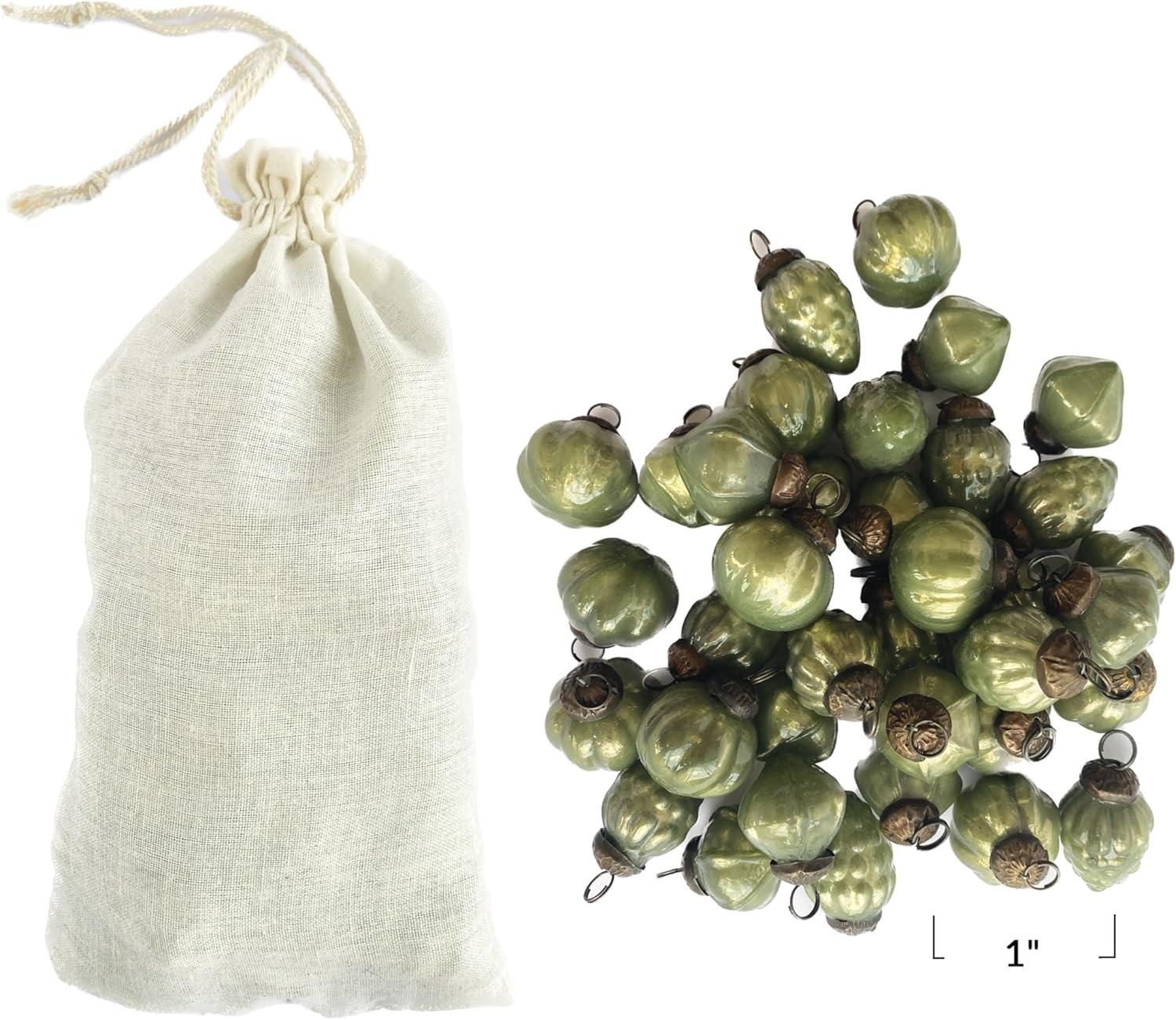 Astoria Grand Embossed Mercury Glass Ornaments In Muslin Bag