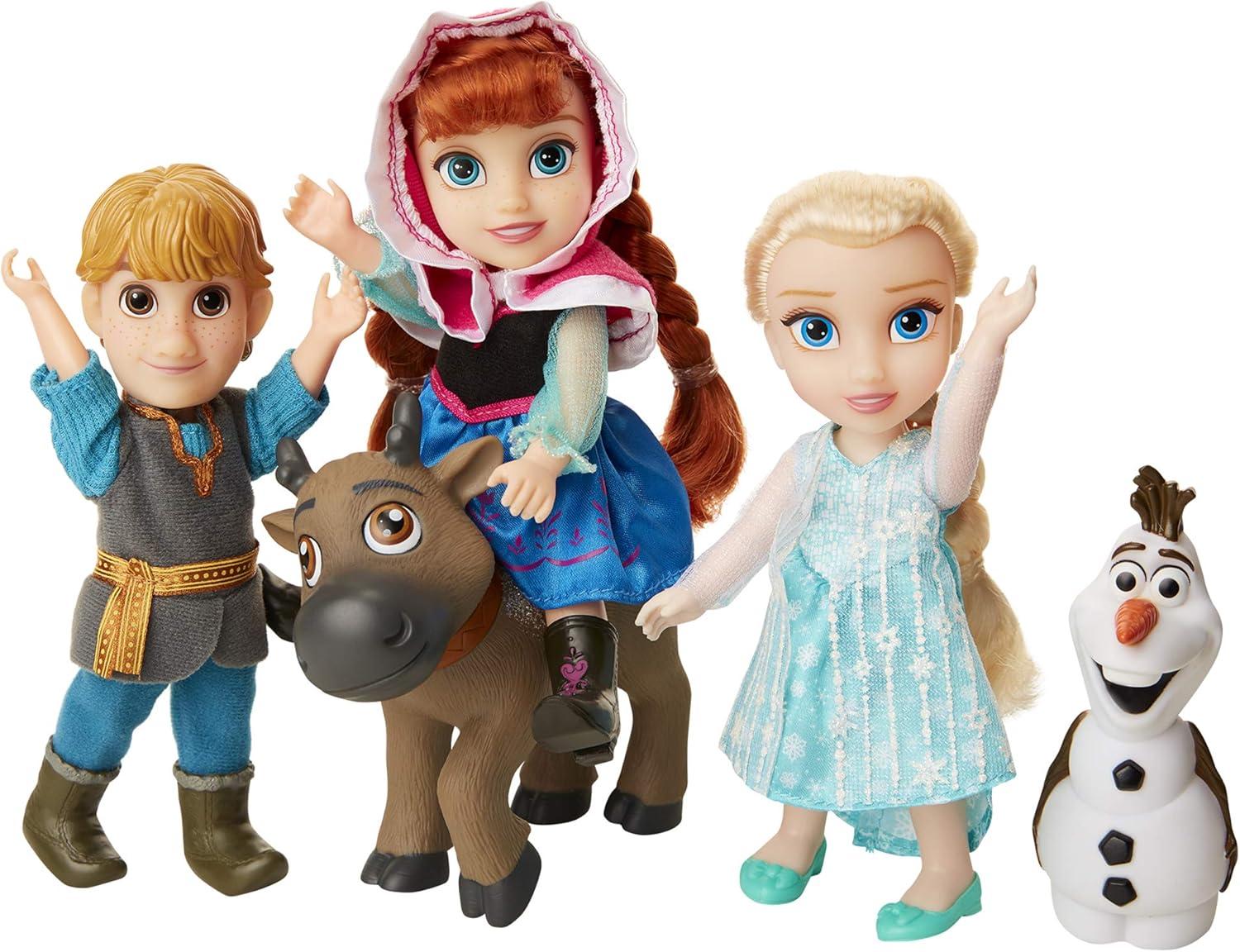 Frozen Petite Doll Set with Anna, Elsa, Kristoff, Sven, and Olaf